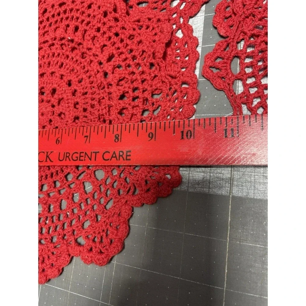 12 Pieces Hand Crochet Lace‎ Doily Cotton Coasters Table Mats